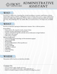 Admin Assistant LR