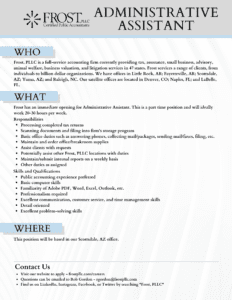 Admin Assistant Scottsdale